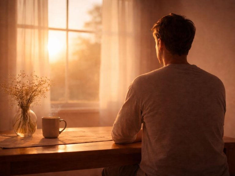 a man praying for this morning